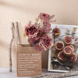 Ramo de Rosas Artificiales Encai, Tela Plástica Tejida, Decoración para el Hogar y Bodas CF01232 - Product Image 2