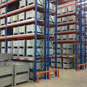 공장 무거운 배심원 선반 파란색과 오렌지 팔레트 건 드리는 스토리지 랙 스태킹 창고 랙 선반 단위 - Product Image 3