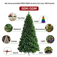 Sapin de Noël Artificiel Écologique Réutilisable Pliable Décoratif Inodore Sans Espaces Vides Décoration de Luxe pour Salon Noël