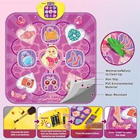 Tapis de danse musical LED pour enfants avec 5 modes de jeu, tapis de danse électronique princesse, tapis lumineux, cadeau pour filles et garçons