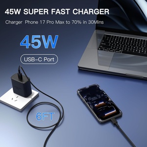 ที่ชาร์จเร็วสุดๆ45W USB C, PPS Type C บล็อกการ<span class=keywords><strong>ชาร์จ</strong></span>พร้อม<span class=keywords><strong>สาย</strong></span> USB-C 6FT สำหรับ Sam-Sung Gal-axy S25 + S23อัลตร้า/S24 - Product Image 2