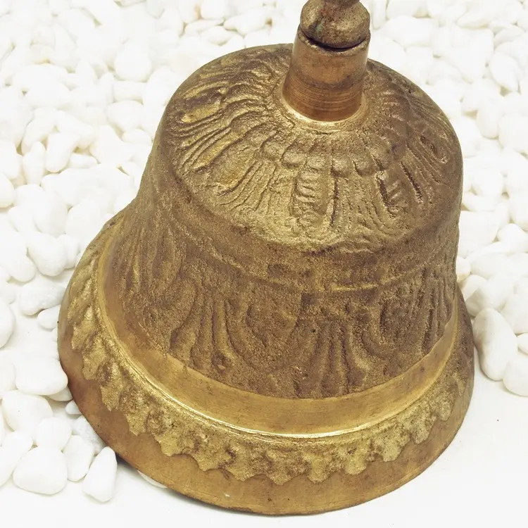 Budista tibetano Meditação Handmade Bronze Bell Para Yoga Cura Espiritual