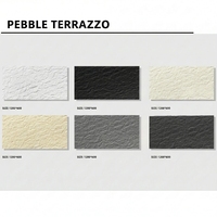 Panneau mural en pierre flexible pour l'intérieur des villas |   Revêtement en pierre de terrazzo Pebble léger