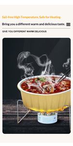 Moules à pâtisserie jetables en aluminium noir et or de 125 ml/4,4 oz, ronds, mini contenants en aluminium pour pudding et gâteaux - Product Image 6