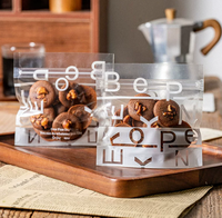 Sachet d'emballage transparent imprimé avec fermeture éclair, pochette en plastique refermable pour biscuits, bonbons, snacks, et produits de boulangerie