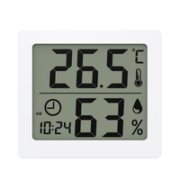 Higrometer Digital termometer ruangan, alat pengukur kelembapan dan suhu ruangan