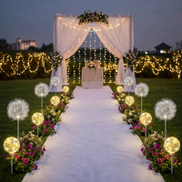 Luci Solari a Forma di Dente di Leone - Decorazione da Esterno, Luci da Giardino a Picchetto per Piazze, Giardini, Cortili e Paesaggi, Luci Sferiche