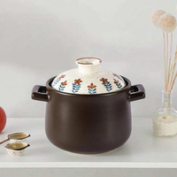 Pot de sable en céramique écologique résistant aux hautes températures pour cuisinière à gaz et à induction Pot à soupe compatible pour la cuisson