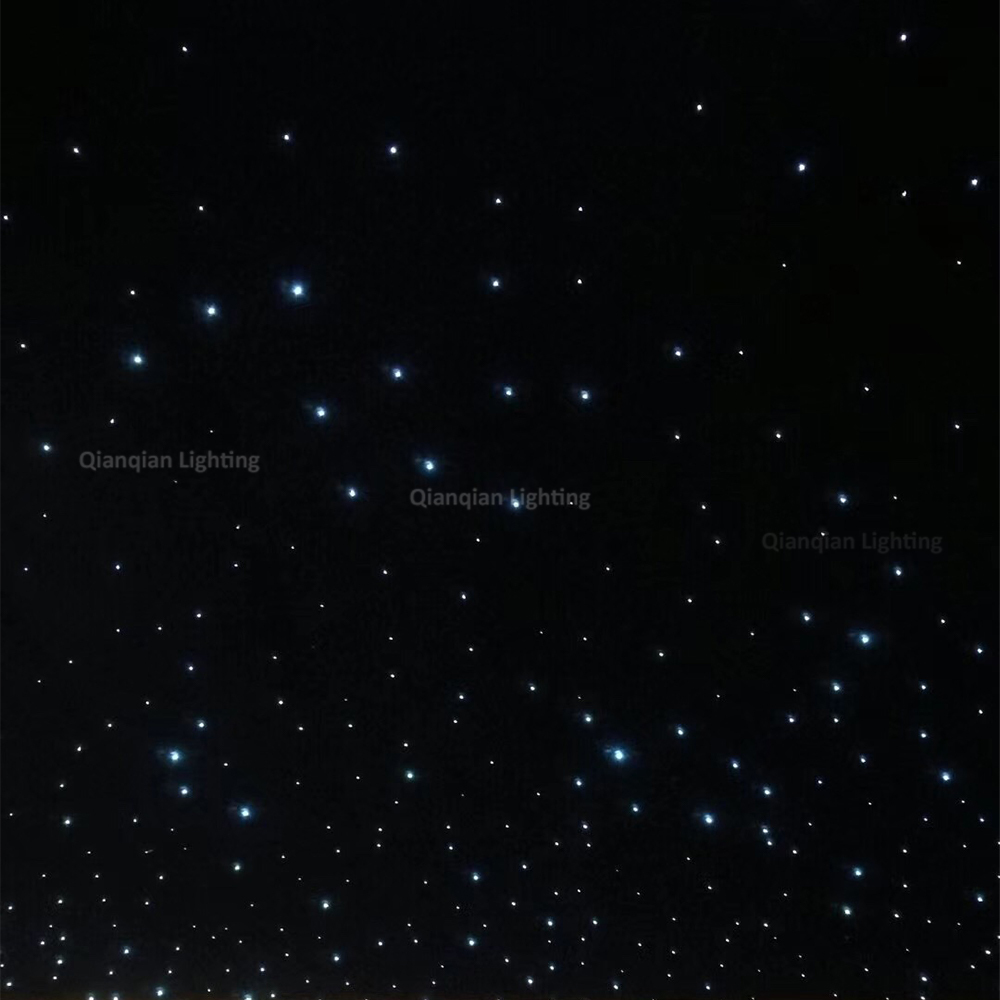 Ceiling Fiber Optic Starry Sky Light RGBW LED Remote DMX/ App Control Black/Dark Blue Panels 60x60cm For Cinema Children Rooms · image 3