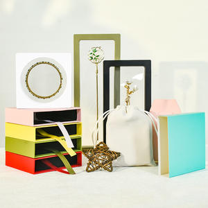 Коробка для украшений MU, <span class=keywords><strong>3</strong></span> вида, с полиэтиленовой пленкой, бумажным чехлом, выдвижным ящиком, для колец, браслетов, подарочная упаковка для ювелирных изделий - Product Image 3