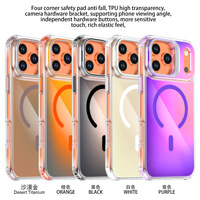 4 in 1 Combo Gradient Magnetic Protective Case HD Screen Film Integral Lens Cover Type C Cable Kit untuk iPhone 18 Pro Max