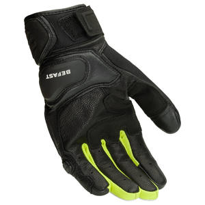 Befast SUPPORTER Gants en cuir de moto certifiés CE noir blanc jaune 3XL - Product Image 2