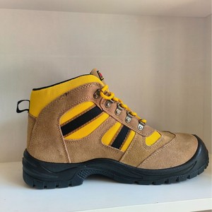 Safety Shoes Men Steel Toe Suede Mid-Cut Anti-Slip Factory <b>Work</b> <b>Boots</b> - Product Image 3