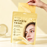 Sachet plastique personnalisé thermoscellé sur trois côtés pour emballage de masques faciaux, patchs lissants pour poitrine, front, sous les yeux et cou, et produits cosmétiques