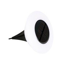 Lampe solaire à capteur de lumière pour extérieur, 14 LED, petit boîtier en ABS, étanche IP66, blanc chaud 3500K, pour allée, fonctionne de la crépuscule à l'aube