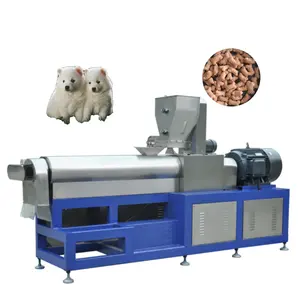 Dry Pellet kibble dog fish cat feed processing line extrud dryer with CE approved