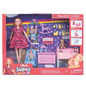 Hayley – ensemble bébé <span class=keywords><strong>femme</strong></span> <span class=keywords><strong>enceinte</strong></span> DIY, accessoires de jeu de simulation, poupée de beauté, jouet avec petit bébé - Product Image 2