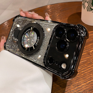 <span class=keywords><strong>Coque</strong></span> de téléphone de <span class=keywords><strong>luxe</strong></span> à paillettes électroplaquées pour <span class=keywords><strong>iPhone</strong></span> 17 16 <span class=keywords><strong>Pro</strong></span> Max avec support magnétique pliable et protection de l'appareil photo (membrane arrière) - Product Image 5