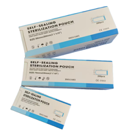 Bobines de sachets de stérilisation autocollants thermoscellants pour autoclaves, avec indicateur CE, pour stérilisation, 200 pièces, Fourniture directe usine