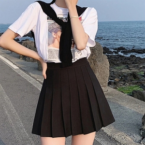 Ensemble Top Et Jupe 2 Pièces écolière - Rose/Noir à Pois - Taille M (7/8 Ans) - Occasion