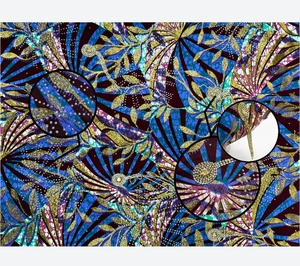 Pendentif en <span class=keywords><strong>pierre</strong></span> de coton africain pour robe de mariée ou de soirée, tissu pagne africain en coton pailleté or - Product Image 1