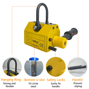 कस्टम 500 किलोग्राम 600 किलोग्राम 1000 किलोग्राम 1 टन मैनुअल चुंबकीय लिफ्टर पोर्टेबल लिफ्ट पोर्टेबल लिफ्टिंग चुंबक - Product Image 5