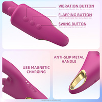 Vibrateur 3-en-1 pour point G et stimulation clitoridienne, rechargeable par USB, en silicone, jouet pour adultes, logo personnalisé, fournisseur OEM ODM