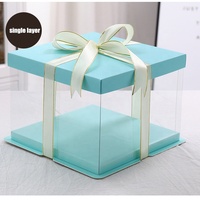 Boîte cadeau transparente plate en PET personnalisée pour gâteaux