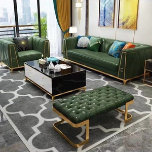 Divano Moderno in Stile Europeo di Lusso Leggero, Personalizzabile nelle Dimensioni, in Tessuto Simil Pelle per <span class=keywords><strong>Soggiorno</strong></span>, <span class=keywords><strong>Arredamento</strong></span> Moderno per Interni - Product Image 3