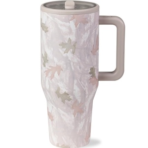 Vaso de Acero Inoxidable de 40 oz, Doble Pared, Aislado al Vacío, con Asa, Tapa con Pajita, Apto para Lavavajillas, Portavasos, <span class=keywords><strong>Taza</strong></span> de Viaje - Product Image 1