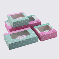 Boîte à gâteau roulé élégante personnalisée, en carton alimentaire auto-élevant, avec pelliculage mat et gaufrage, recyclable, jetable et portable