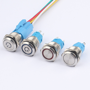 สวิตช์กดแบบกลมโลหะสแตนเลสกันน้ำขนาด 12 16 19 22 มม. แบบล็อคตัวเอง/รีเซ็ตตัวเอง พร้อมไฟ LED และชุดสายไฟ - Product Image 6