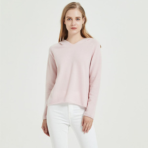 Femmes Cachemire <span class=keywords><strong>Laine</strong></span> Tricot <span class=keywords><strong>Rose</strong></span> En Cachemire À Capuche - Product Image 4