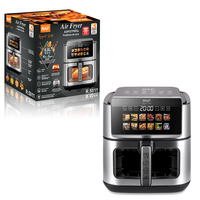 Friteuse à air RAF R.5011 8L 1800W Grande Capacité Commande Tactile Numérique Multifonction Machine de Cuisson Sans Huile pour Usage Domestique en Cuisine