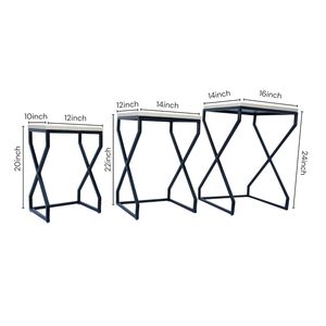 Elegant Contemporary <b>Side</b> <b>Table</b> Versatile Metal Iron Minimalist Chic Farmhouse Style Living Room Bedroom Functional Coffee <b>Table</b> - Product Image 5