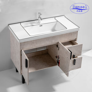 <span class=keywords><strong>DAMSEl</strong></span> ชุดตู้อ่างล้างมือในห้องน้ำทำจากไม้,ตู้ดีไซน์ห้องน้ำแบบปรับได้สีเทาสำหรับอ่างล้างมือ - Product Image 5