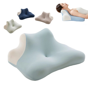 Oreiller multifonctionnel en mousse à mémoire de forme respirante JYM JYM avec housse d'oreiller en soie rafraîchissante, offrant un soutien confortable pour le cou - Product Image 1