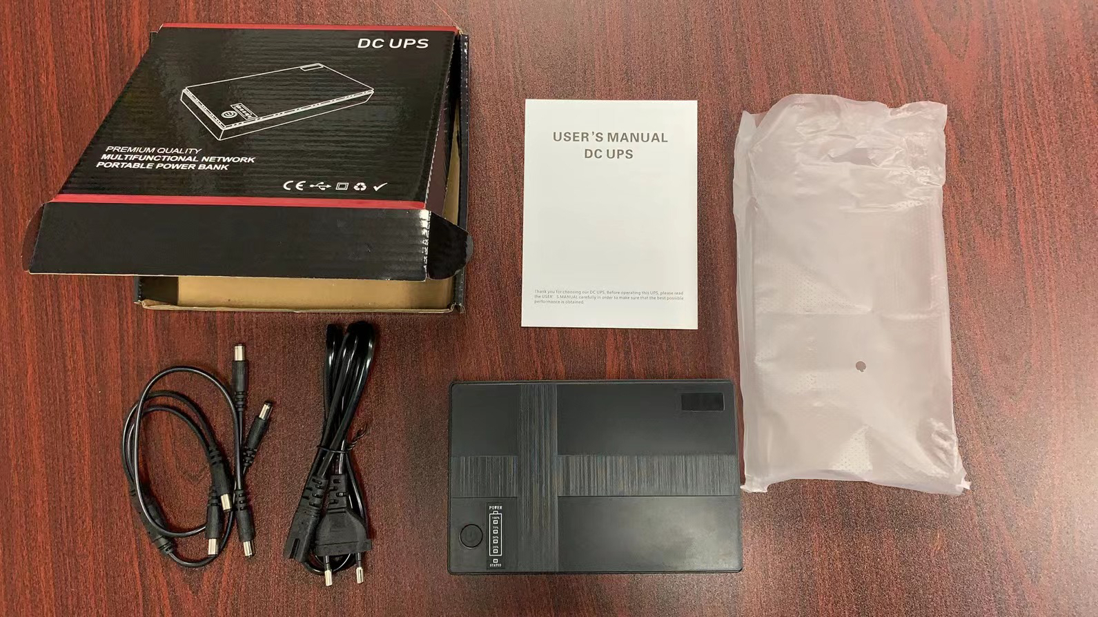 Миниатюрный источник бесперебойного питания с литиевой батареей 10000 мАч для Wi-Fi-роутера, модема, контроля постоянного тока 5 В, 9 В, 12 В