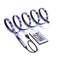 Ruban LED flexible SMD RGB 5050 étanche 12V pour rétroéclairage TV avec télécommande USB couleur RGBW, matériau PC pour