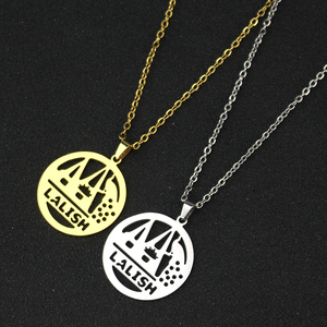 Yezidi <span class=keywords><strong>Lalish</strong></span> Pendentif Colliers En Acier Inoxydable Or/Argent Couleur Hommes Femmes Le Plus Saint Temple des Yézidis Bijoux Cadeau - Product Image 3