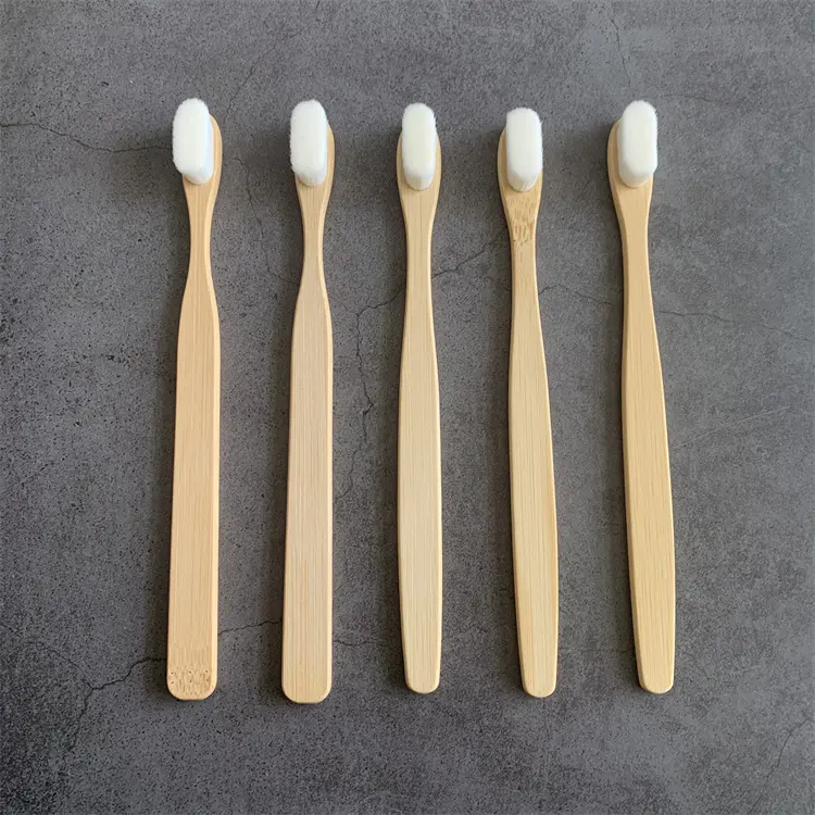 Wholesale eco friendly Micro nano bamboo toothbrush ultra soft bamboo tooth brush 20000 bristles toothbrush