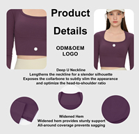 FITVOLT Vente en gros de vêtements de yoga sans couture pour femmes, vêtements de sport d'automne, manches longues, avec bonnets intégrés, entraînement de Pilates, course à pied, haut de fitness