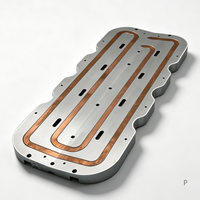Plaque de refroidissement liquide à tubes intégrés, brasage sous vide, soudage par agitation à friction, pour équipement laser de stockage d'énergie