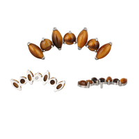 Pierre naturelle GZN Ensemble de lunettes en titane de haute qualité 4 marquises naturelles et 3 boucles d'oreilles hélice en pierre ronde Labret