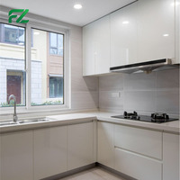 Armoires de cuisine en aluminium sur mesure, de haute qualité, écologiques, de style moderne, résistantes à l'humidité, garantie 1 an pour les cuisines domestiques