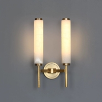 Applique murale LED en cuivre massif et albâtre, design moderne et créatif, pour éclairage domestique, bureau, chambre, escalier, salon, salle d'étude