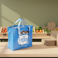 Ouye Vente en gros Sacs fourre-tout à provisions pliables tissés en PP écologiques Impression de logo personnalisé pour les cadeaux