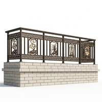 Grille de portail en acier galvanisé de luxe moderne et balustrade de balcon en aluminium, garde-corps élégant pour la maison