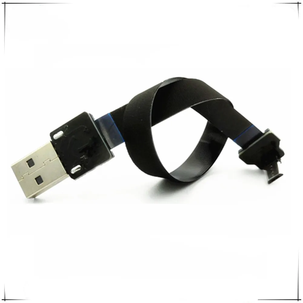 5/10/15/20/30CM Tipis Ultra FFC USB Data Pita Fleksibel Kabel Micro USB Up Siku untuk Tipe C USB Konektor Lurus