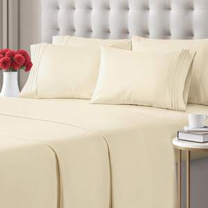 Cheap Luxury Soft <strong>Double</strong> Bed <strong>Sheets</strong> Sets Pillow Cases <strong>Fitted</strong> <strong>Sheet</strong> 100% Cotton Stitching Technology 400TC - Product Image 1
